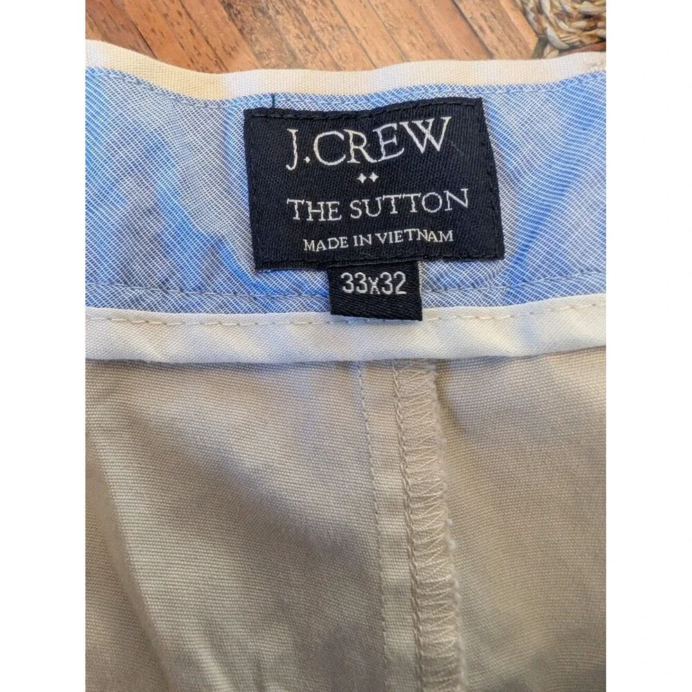 J Crew Sutton Summerweight Chino Pants Size 33 X 32